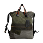 Dolce & Gabbana Military Green Patchwork Rucksack Backpack Bag