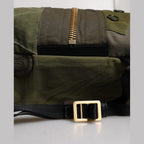 Dolce & Gabbana Military Green Patchwork Rucksack Backpack Bag