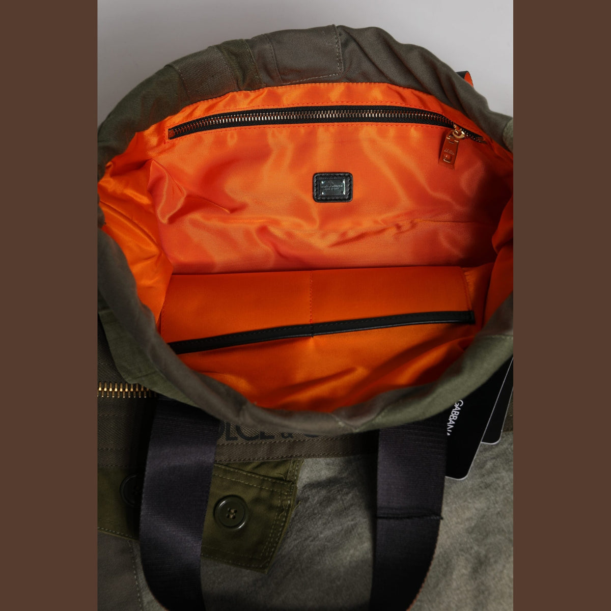 Military Green Patchwork Rucksack Backpack Bag