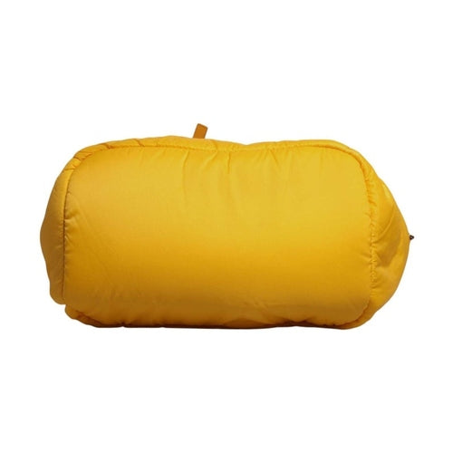 Dolce & Gabbana Yellow Orange Nylon Logo Plaque Hand Shoulder Duffle Bag