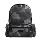 Dolce & Gabbana Gray Cotton Camouflage Logo Plaque Backpack Bag