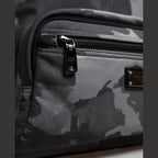 Dolce & Gabbana Gray Cotton Camouflage Logo Plaque Backpack Bag