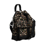 Dolce & Gabbana Multicolor Leopard Cotton Shoulder Bucket Bag