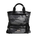 Dolce & Gabbana Black Camouflage Shoulder Strap Logo Plaque Bag