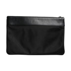 Dolce & Gabbana Multicolor Leopard Jacquard Print Logo Plaque Pouch Bag