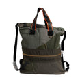 Dolce & Gabbana Military Green Patchwork Rucksack Backpack Bag