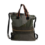 Dolce & Gabbana Military Green Patchwork Rucksack Backpack Bag