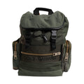 Dolce & Gabbana Military Green Patchwork Travel Backpack Bag