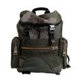 Military Green Patchwork Travel Backpack Bag