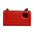 Dolce & Gabbana Red Quilted Devotion Crossbody Chain Phone Cover Bag