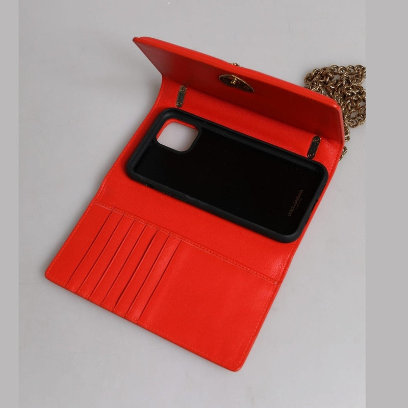 Dolce & Gabbana Red Quilted Devotion Crossbody Chain Phone Cover Bag