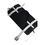 Dolce & Gabbana Blue White Calfskin Leather Crossbody Shoulder Bag