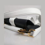 Dolce & Gabbana Blue White Calfskin Leather Crossbody Shoulder Bag