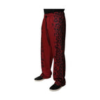 Dolce & Gabbana Red Leopard Print Polyester Men Jogger Pants