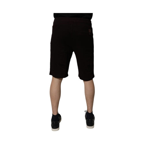 Dolce & Gabbana Maroon Cotton Sweatshorts Men Bermuda Shorts