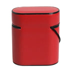 Dolce & Gabbana Red Calfskin Leather Logo Print Flip Holder Airpods Case