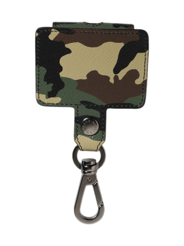 Dolce & Gabbana Multicolor Camouflage Leather Airpods Case