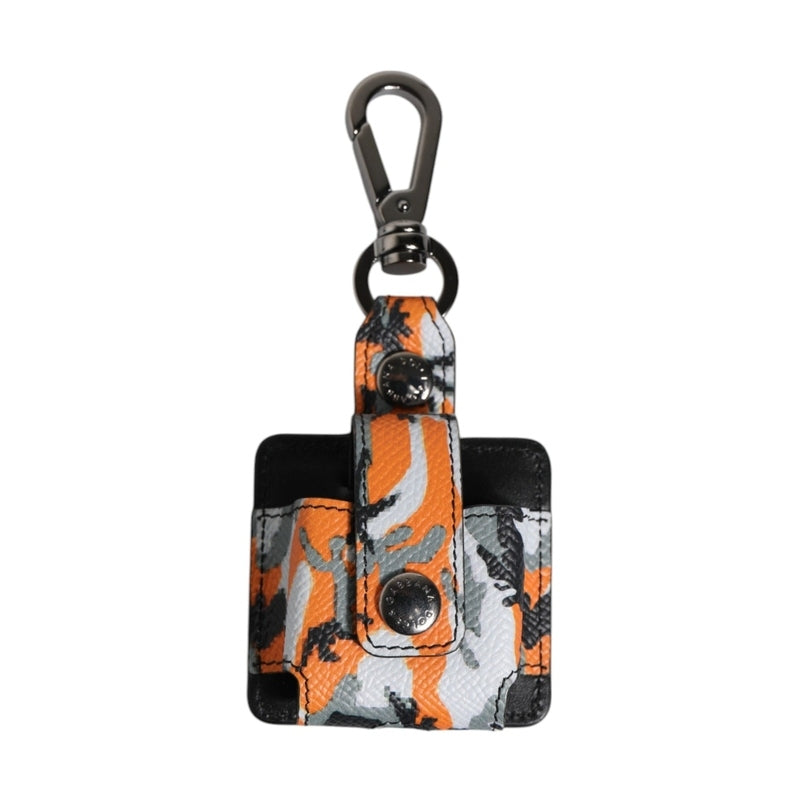 Dolce & Gabbana Multicolor Camouflage Leather Airpods Case
