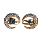 Dolce & Gabbana Brass Gold Black Crystal Luna Cufflink
