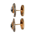Dolce & Gabbana Brass Gold Black Crystal Luna Cufflink