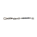 Dolce & Gabbana Silver Tone Chain Lobster Clasp Logo Gray Pearls Bracelet