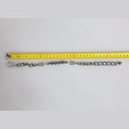Dolce & Gabbana Silver Tone Chain Lobster Clasp Logo Gray Pearls Bracelet