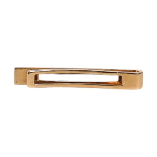 Dolce & Gabbana Black Sapphire Gold Tone Brass Tie Clip Bar