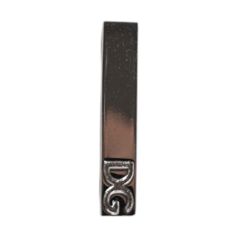 Dolce & Gabbana Silver Tone Brass Logo Branded Tie Clip Bar
