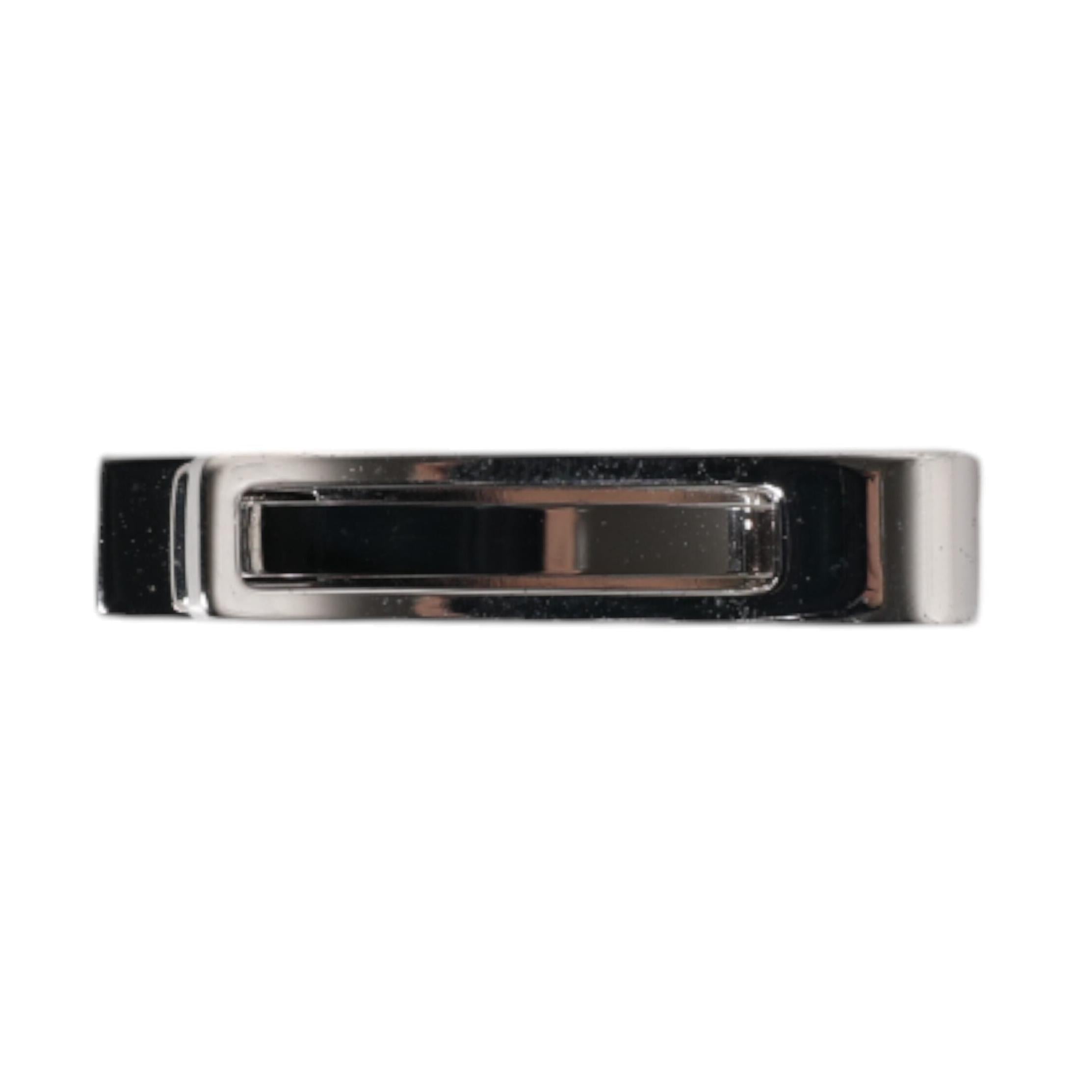 Dolce & Gabbana Silver Tone Brass Logo Branded Tie Clip Bar