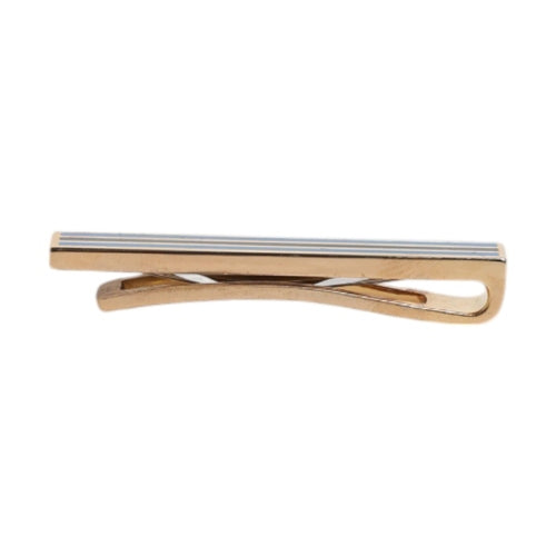 Dolce & Gabbana Gold Tone Brass Logo Branded Tie Clip Bar