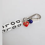Dolce & Gabbana Silver Brass Chain Dice Logo Embellished Charm Bracelet
