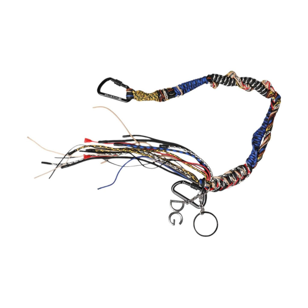 Dolce & Gabbana Multicolor Braided Rope Logo Bag Shoulder Strap