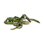 Dolce & Gabbana Green Animal Print Ankle Wrap Sandals Shoes