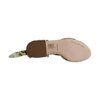 Dolce & Gabbana Green Animal Print Ankle Wrap Sandals Shoes