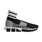 Dolce & Gabbana Black Gray Sorrento Socks Women Sneakers Shoes