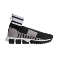 Dolce & Gabbana Black Gray Sorrento Socks Women Sneakers Shoes