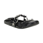 Balenciaga Black Calf Leather Bos Taurus Ballet Flats