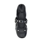 Balenciaga Black Calf Leather Bos Taurus Ballet Flats