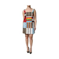 Dolce & Gabbana Multicolor Cotton Stripe Sleeveless Dress