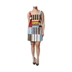 Dolce & Gabbana Multicolor Cotton Stripe Sleeveless Dress