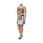 Dolce & Gabbana Multicolor Cotton Stripe Sleeveless Dress