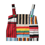 Dolce & Gabbana Multicolor Cotton Stripe Sleeveless Dress