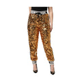 Metallic Gold DG Logo Sequined Jogger Pants
