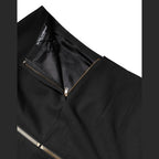 Dolce & Gabbana Black Virgin Wool High Waisted Mini Skirt