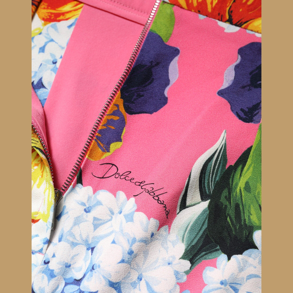 Dolce & Gabbana Multicolor Floral High Waist Midi Skirt