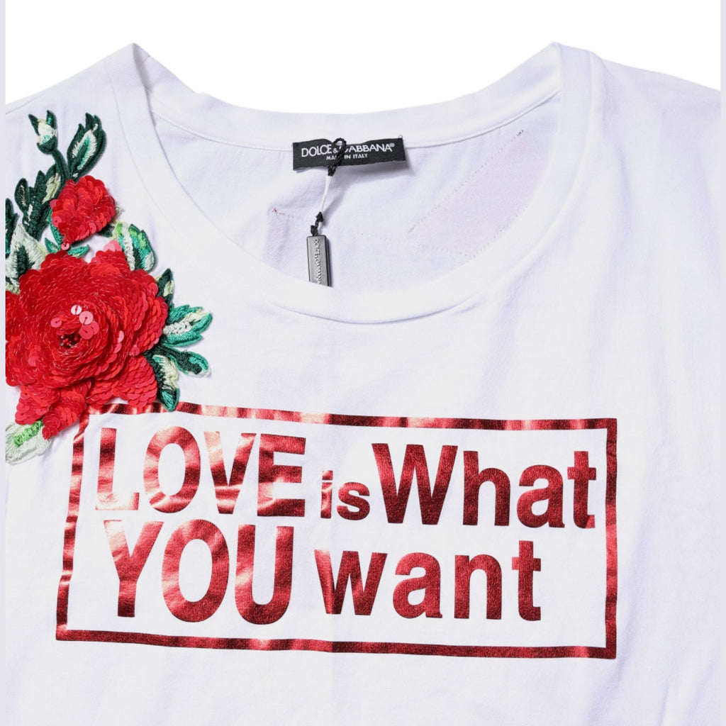 Dolce & Gabbana White Floral Graphic Print Sleeveless Tank Top