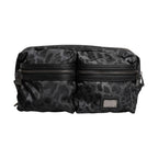 Dolce & Gabbana Black Gray Leopard DG Logo Belt Waist Fanny Pack Bag
