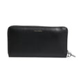 Black Blue Exotic Leather Embossed Continental Wallet