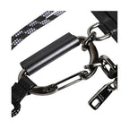 Dolce & Gabbana Black Leather Lanyard Zip Around Card Holder Wallet