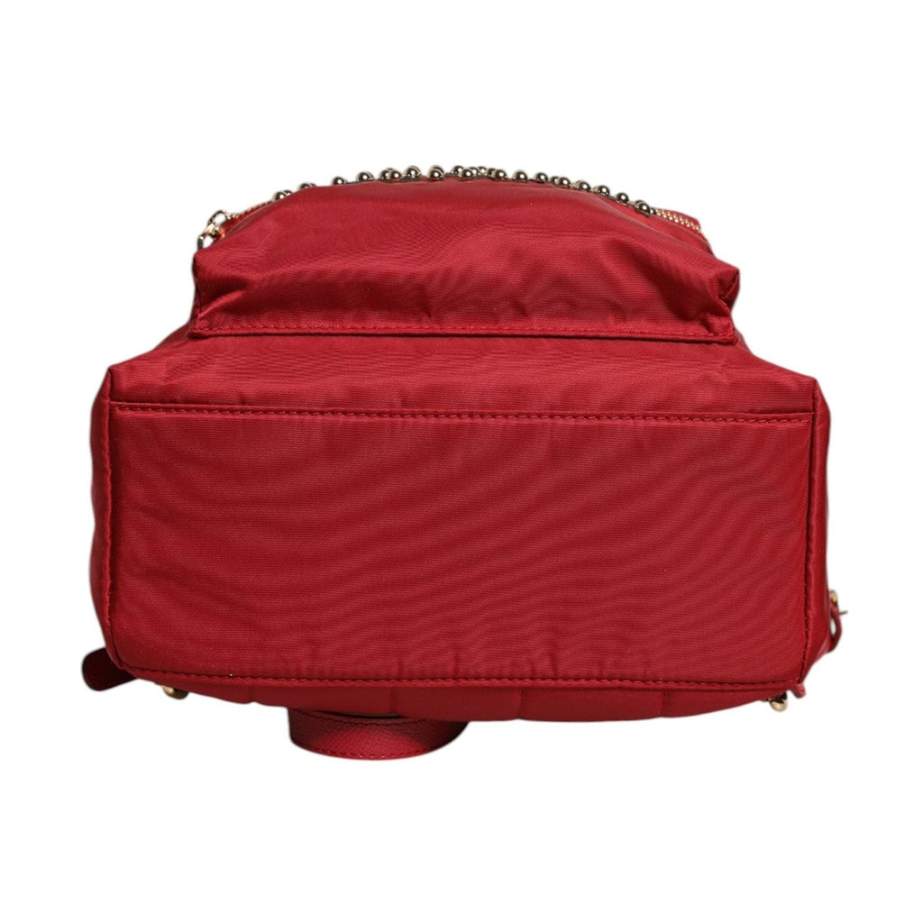 Dolce & Gabbana Red #DGFAMILY VULCANO Embellishment Backpack Bag
